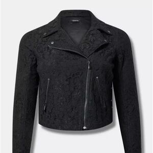 Torrid Black Lace Moto Jacket